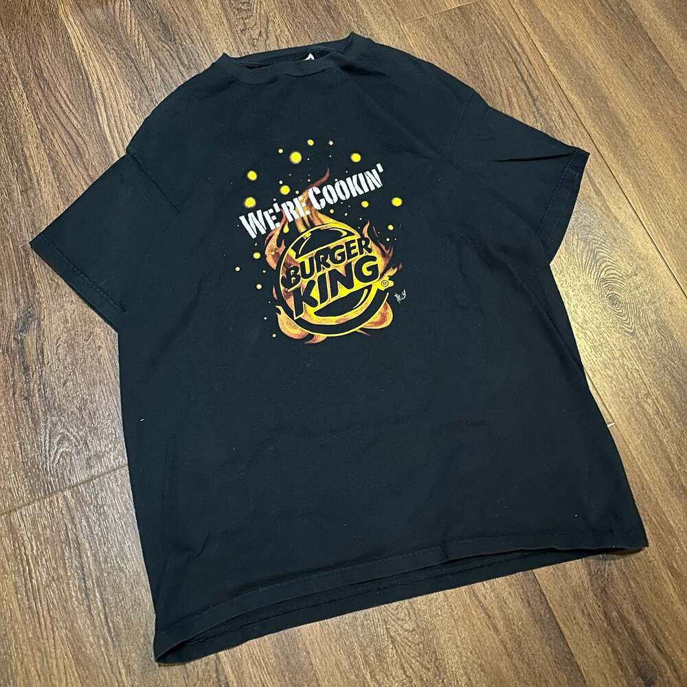 Vintage Early 2000s Burger King 'We're Cookin' Graphic T-Shirt XL
